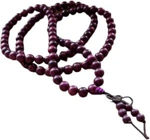Natural Peltogyne 8mm 108 Mala Beads, Spiritual, Meditation Beads, Reiki, Japa Mala, Buddhist Prayer Beads, Yoga Bracelet, healing beads LKMALA-RRGU-1159