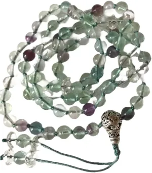 Natural Rainbow Fluorite 6mm 108 Mala Beads, Spiritual, Meditation Beads, Reiki, Japa Mala, Buddhist Prayer Beads, Yoga Bracelet, healing beads LKMALA-RRGU-993