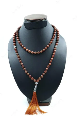 Natural Red Bloodstone 8mm 108 Mala Beads, Spiritual, Meditation Beads, Reiki, Japa Mala, Buddhist Prayer Beads, Yoga Bracelet, healing beads LKMALA-RRGU-2794
