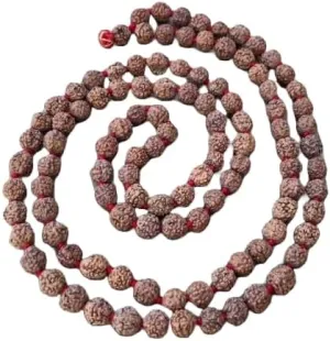 Natural Rudraksha 6mm 108 Mala Beads, Spiritual, Meditation Beads, Reiki, Japa Mala, Buddhist Prayer Beads, Yoga Bracelet, healing beads LKMALA-RRGU-618