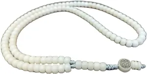 Natural White Bodhi root 8mm 108 Mala Beads, Spiritual, Meditation Beads, Reiki, Japa Mala, Buddhist Prayer Beads, Yoga Bracelet, healing beads LKMALA-RRGU-172