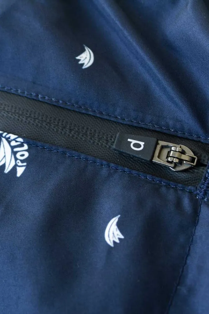 Navy Mini Platanos Runner Swim Trunks