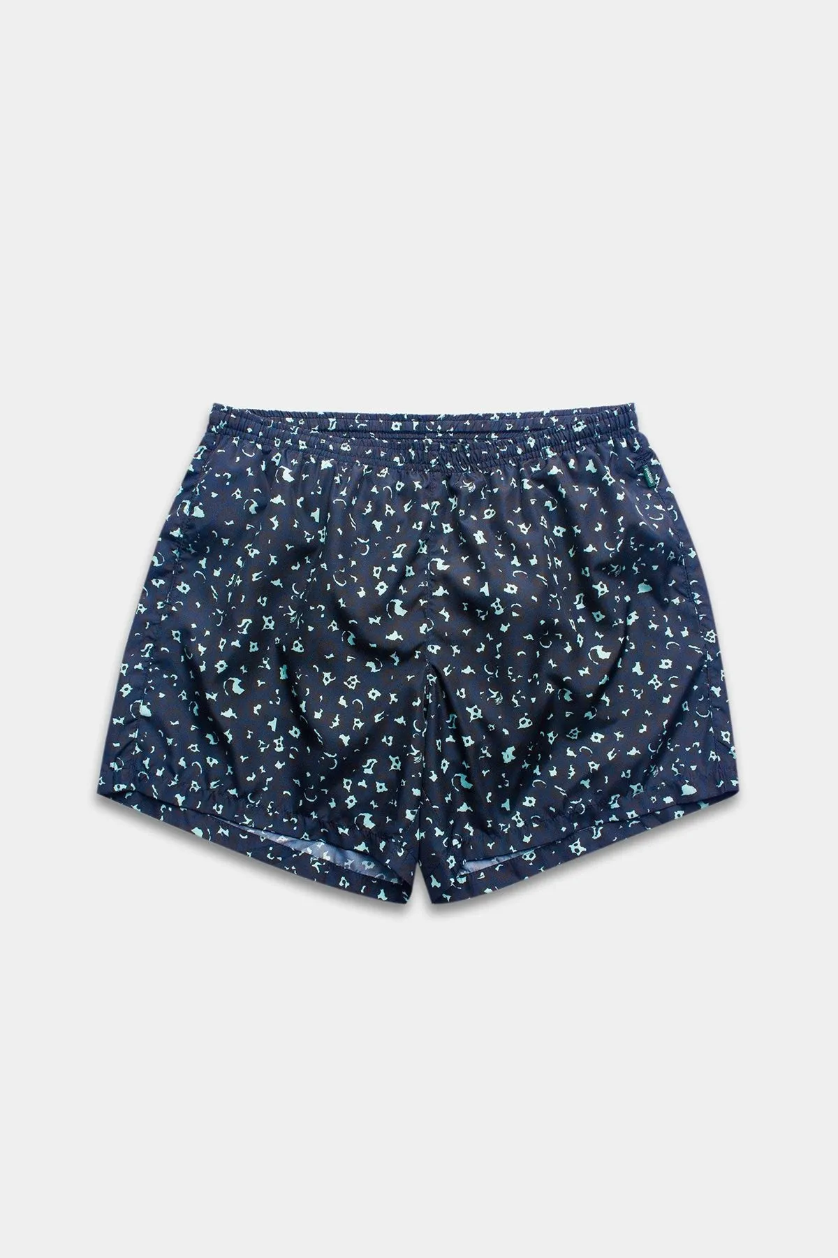 Navy Spotted Runner Swim Trunks