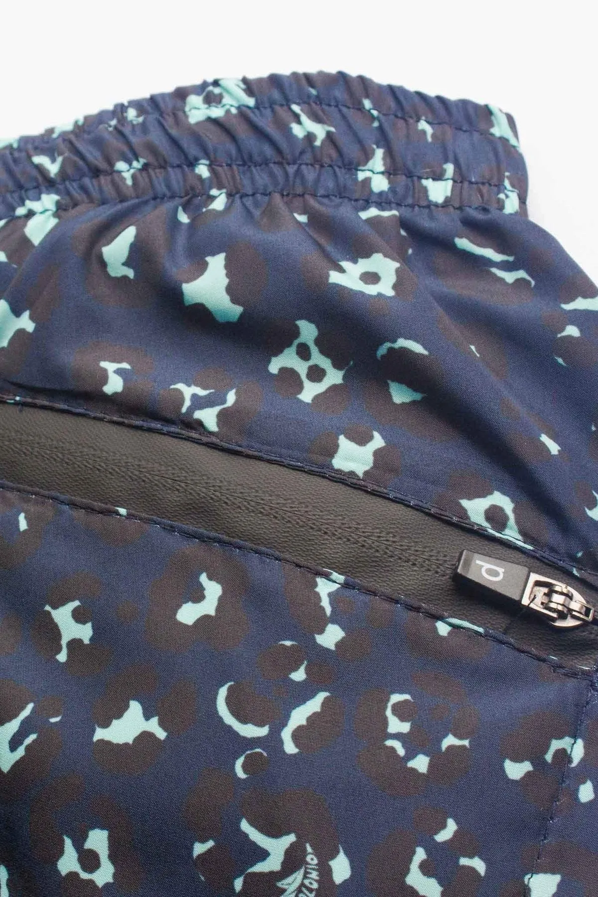 Navy Spotted Runner Swim Trunks