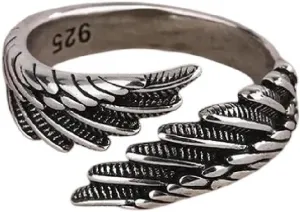 New 2025 Women Hers Silver Color Rings Fashion Hip Hop Vintage Couples Creative Design Thai Silver Party Decoration Jewelry Commemorative With For You Accessories Trendy Creative Best For Gift