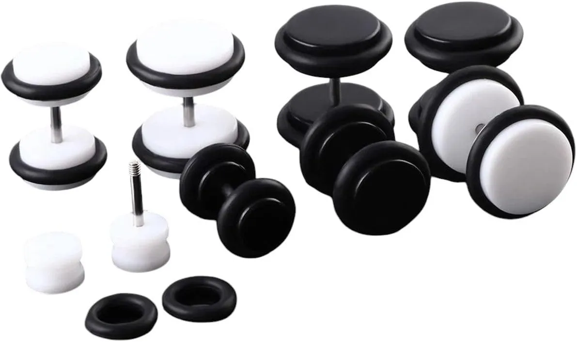 New 2026 Arrive 2Pcs Acrylic Cheater Ear Plugs And Tunnels Plug Piercing Earring Gauges Cheaters Stretcher Body Jewelry Findings Piercings Fashion Trendy Accessories Creative Gift For Women Men