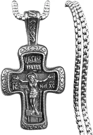 New For Trendy 2025 Catholic Jesus Cross Crucifix Pendant Necklace Stainless Steel Religious Holy Lord Amulet Necklaces Jewelry Collar Hombre Jewelry Fashion Accessories Creative Gift