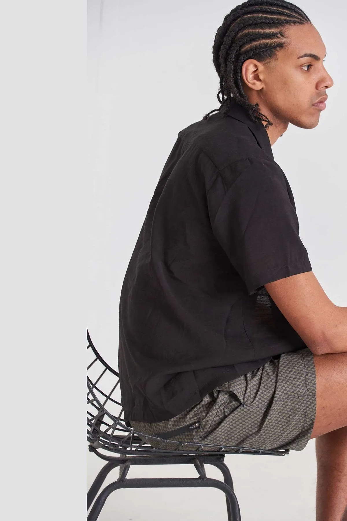 Olive Check Runner Swim Trunks