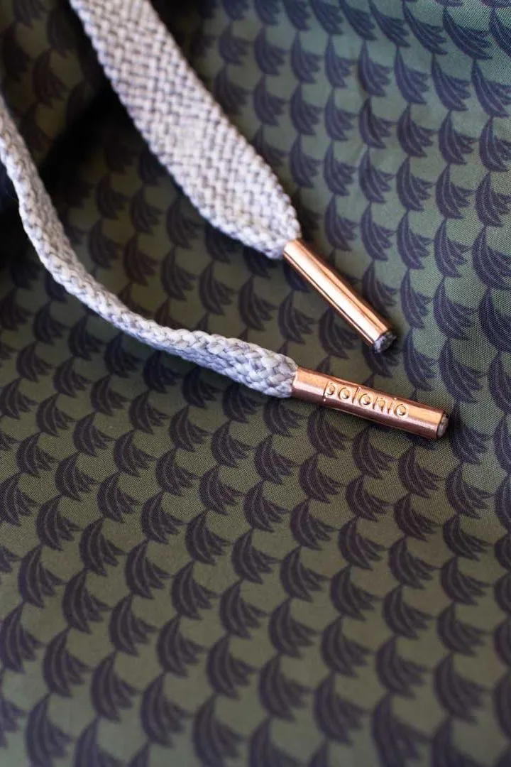 Olive Check Runner Swim Trunks