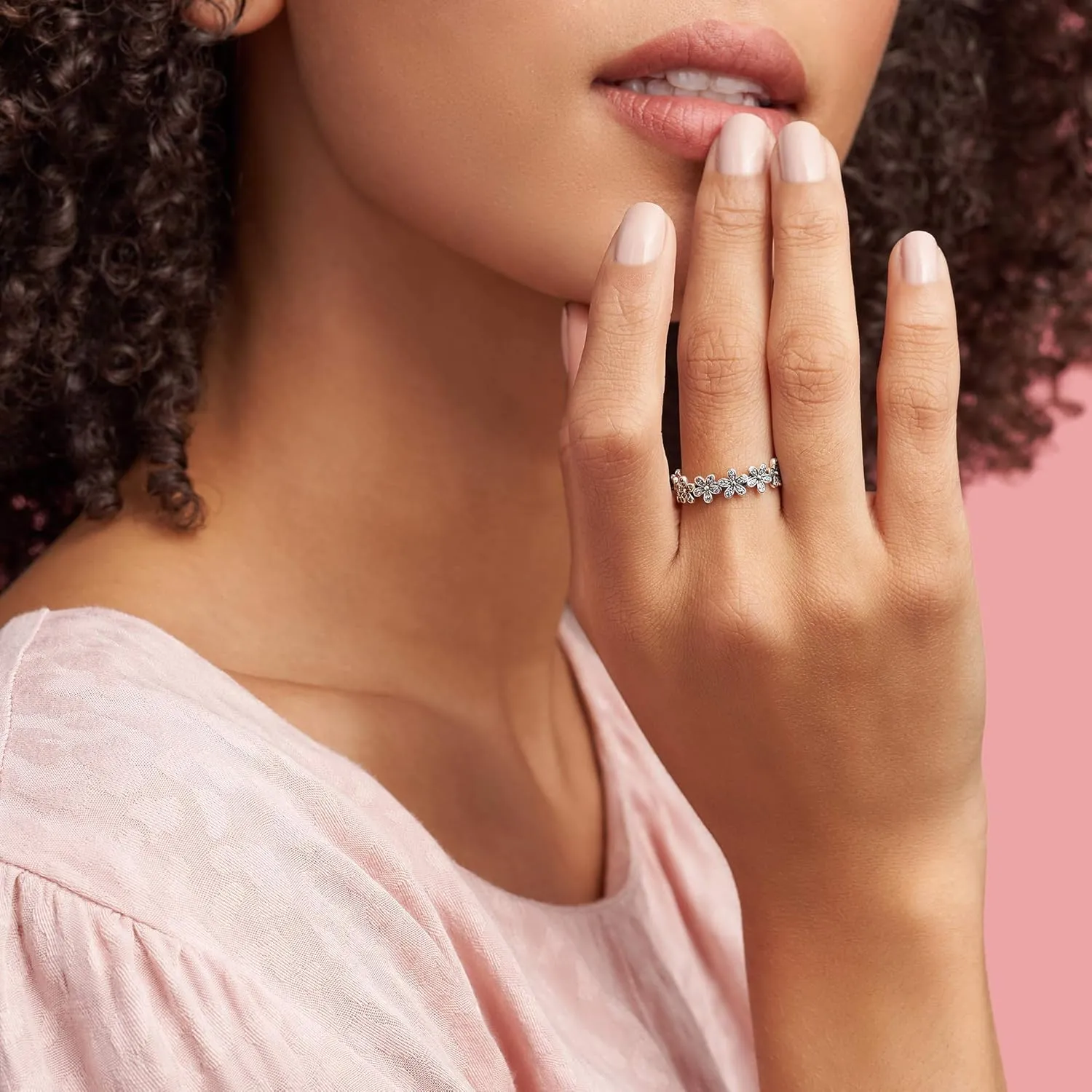 Pandora Daisy Flower Ring - Ring for Women - Gift for Her - Cubic Zirconia - With Gift Box