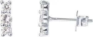 PAVOI 14K Gold Plated 925 Sterling Silver CZ Simulated Diamond Earrings | Dainty Geometric Shape Mini Bar Stud Earrings for Women