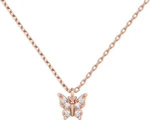 PAVOI 14K Gold Plated Dainty Cubic Zirconia Pendant Necklace for Women | Dot, Elephant, Butterfly, Pineapple, Lock, Knot, Palm Tree, Bow, Smiley Pendant | Layering Chain Necklaces
