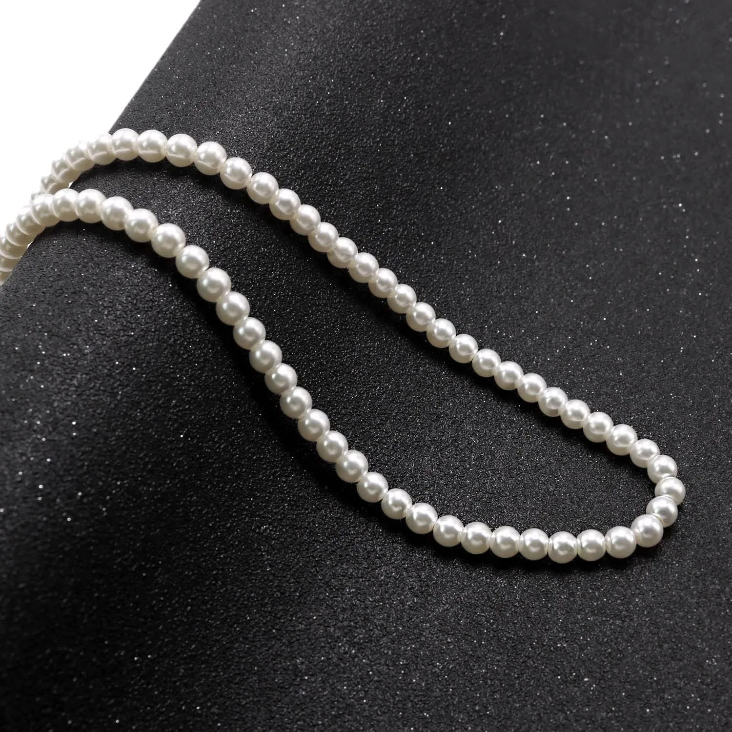 Pearl Choker Necklace for Women Faux Pearl Beads Strand Necklace Earring Set Costume Jewelry
