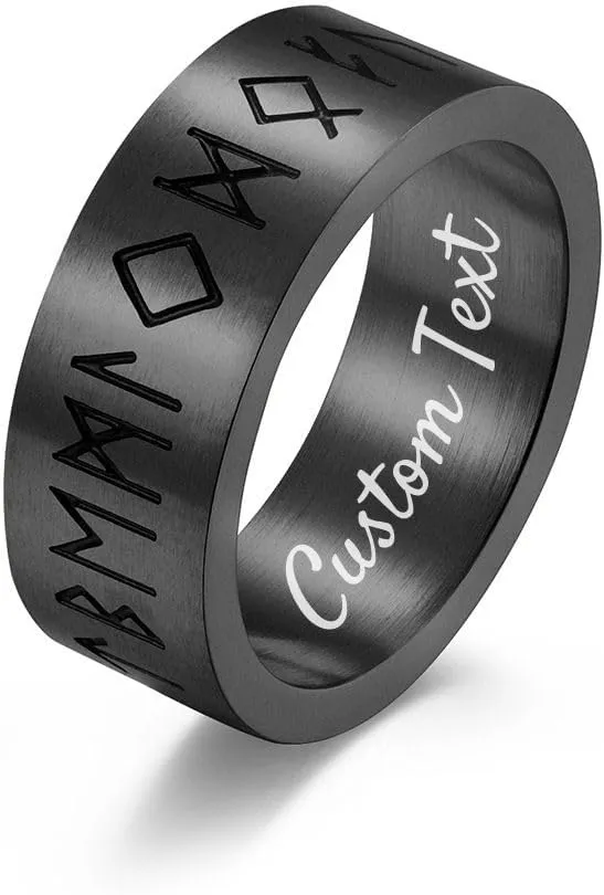 Personalized Stainless Steel Spinner Couple Rings Set - Sun, Moon, and Stars Design - Custom Matching Promise Rings for Couples - Ideal Fidget Rings for Anxiety,Wedding Bands - Him and Her (2pcs)
