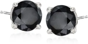 Ross-Simons 3.00 ct. t.w. Black Diamond Stud Earrings in 14kt White Gold