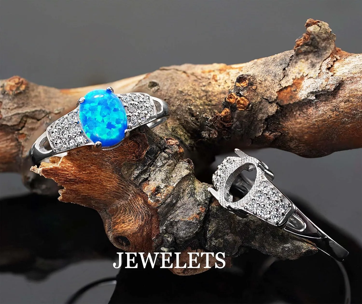 Silver Ring Blank 7x9mm Prong Setting Cubic Zirconia 19 Pcs Rhodium Plated Aesthetic Ring Base DIY