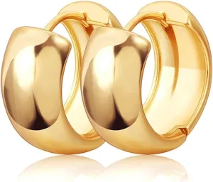 Small Huggie Hoop Earrings for Women 14K Gold Plated Thick Tiny Hoop Earrings Dainty Earrings Minimalist Jewelry
