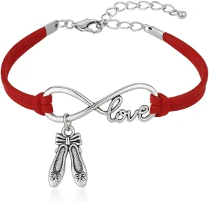 Sportybella Infinity Love Dance Charm Bracelet - Gift for Dance Recitals & Dancers