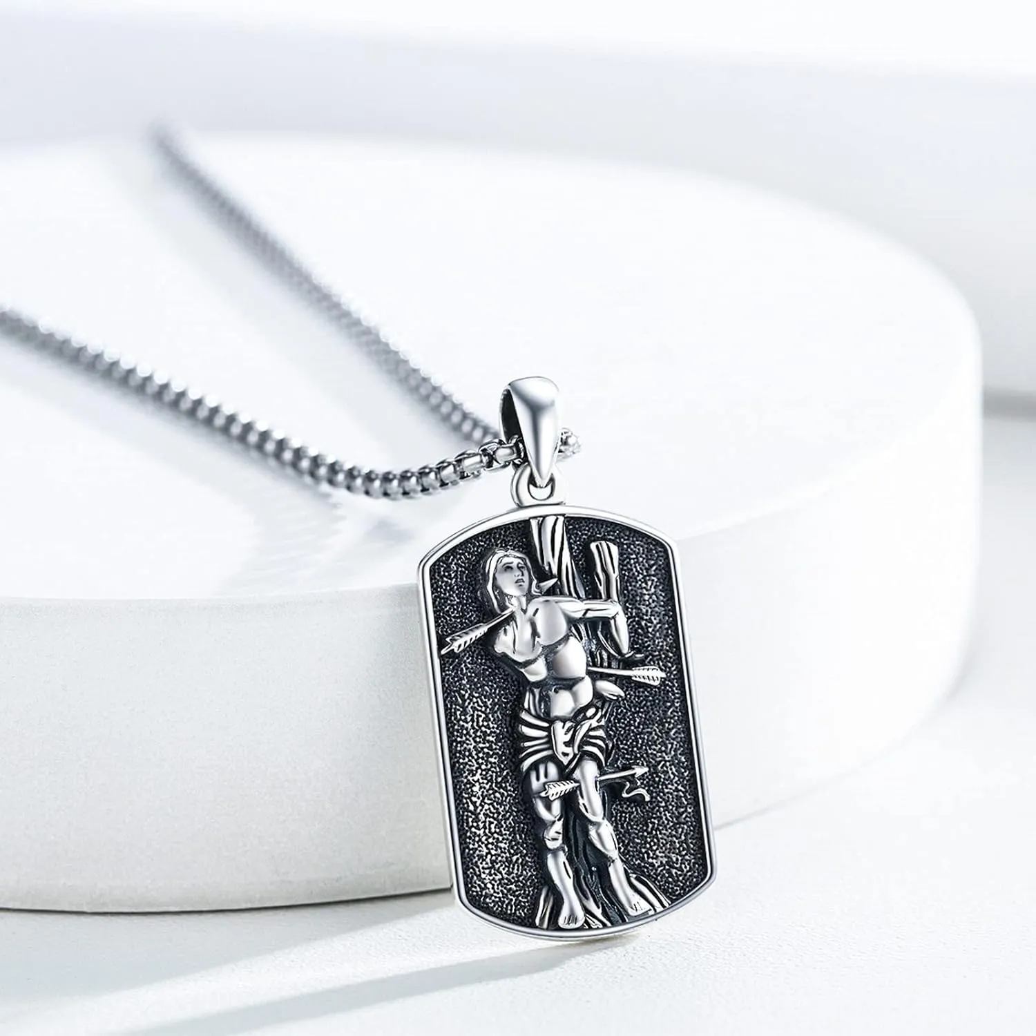 St Michael/St Christoper/St Sebastian/Guadalupe/Guardian Angel/Santa Muerte/Jude/Joseph Pendant Necklace for Men Women 925 Sterling Silver Catholic Religious Protector Amulets Necklaces