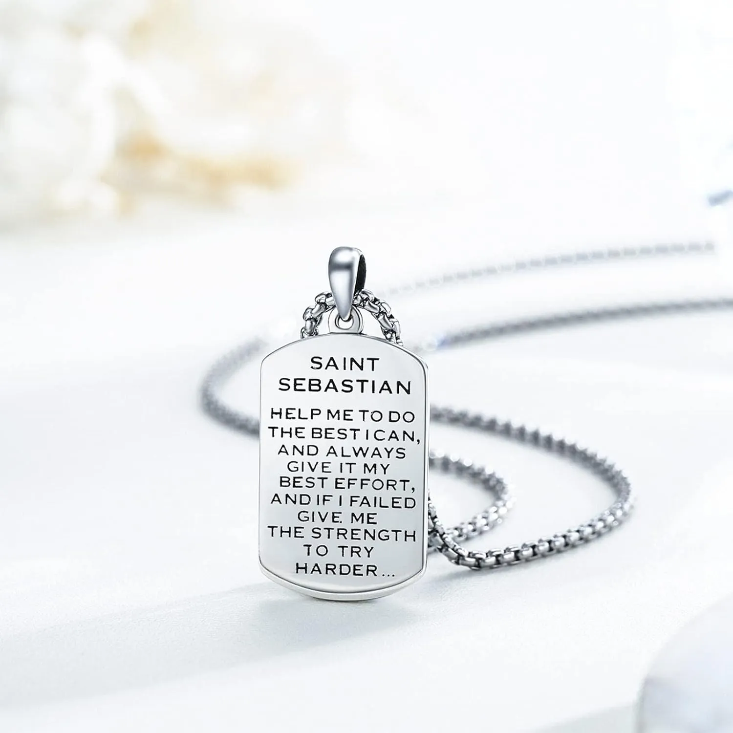 St Michael/St Christoper/St Sebastian/Guadalupe/Guardian Angel/Santa Muerte/Jude/Joseph Pendant Necklace for Men Women 925 Sterling Silver Catholic Religious Protector Amulets Necklaces