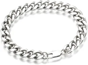 Stainless Steel/Titanium Black/Blue/Brown/Gold/Silver & Brushed Texture Cuban Chain Necklaces/Bracelets for Men Women, Nickel-Free, Hypoallergenic Jewelry 7mm/8mm/9mm/10mm/15mm Bracelet Length 7.8''/8.6"/9'',Necklace Length 20.5"