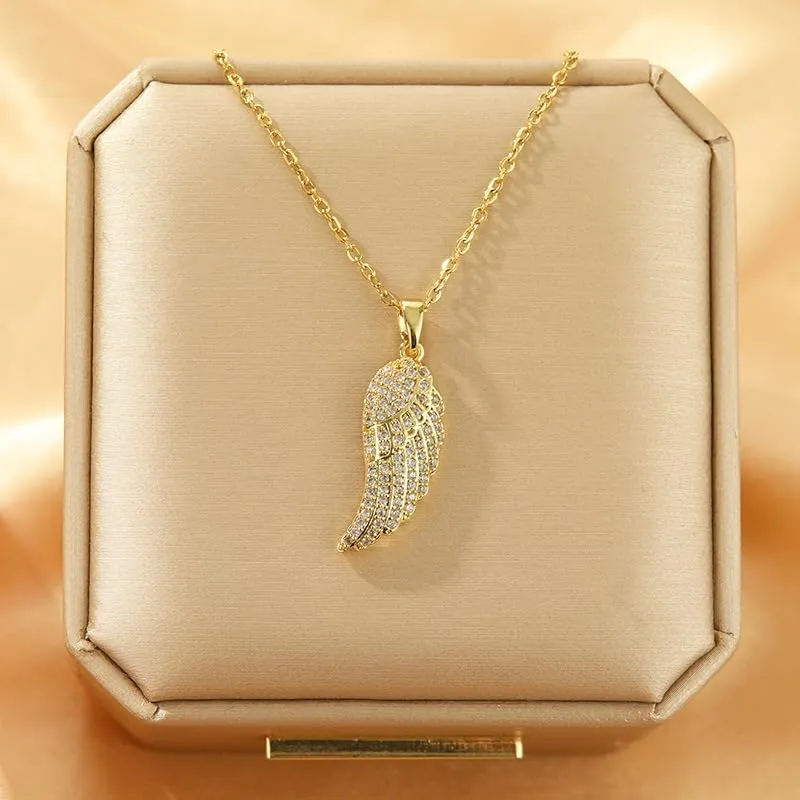 Star of David Necklace for Women, Dainty Cross Pendant Necklace Small Jewish Star Necklace Tiny Angel Wings Necklace 14K Gold Plated Hummingbird Necklace Jewelry for Women Gifts