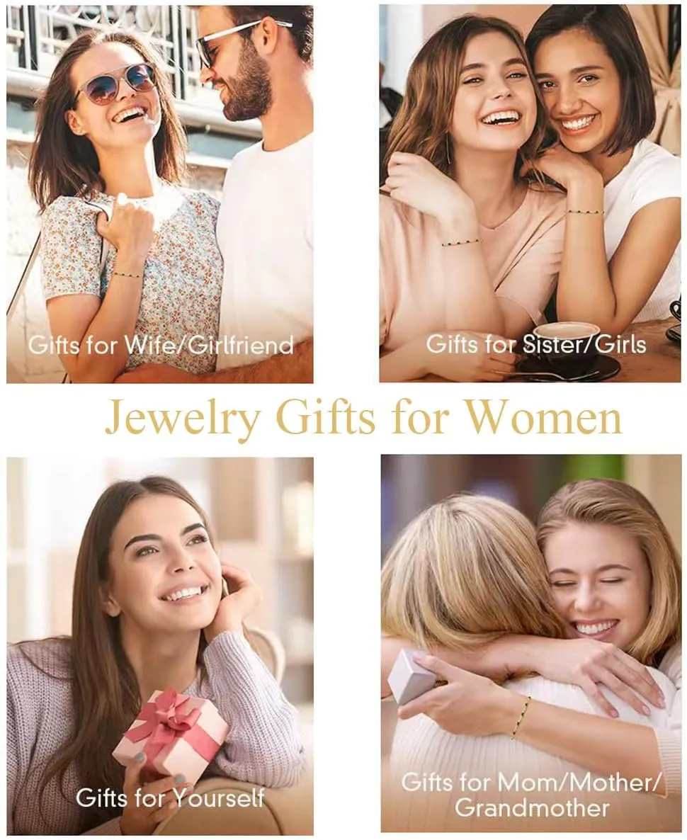 Sterling Silver Birthstone Tennis Bracelets for Women 4mm Tennis Bolo Bracelet Fashion Jewelry Birthday Gifts for Women Wife Mom Her | Adjustable Size 9"