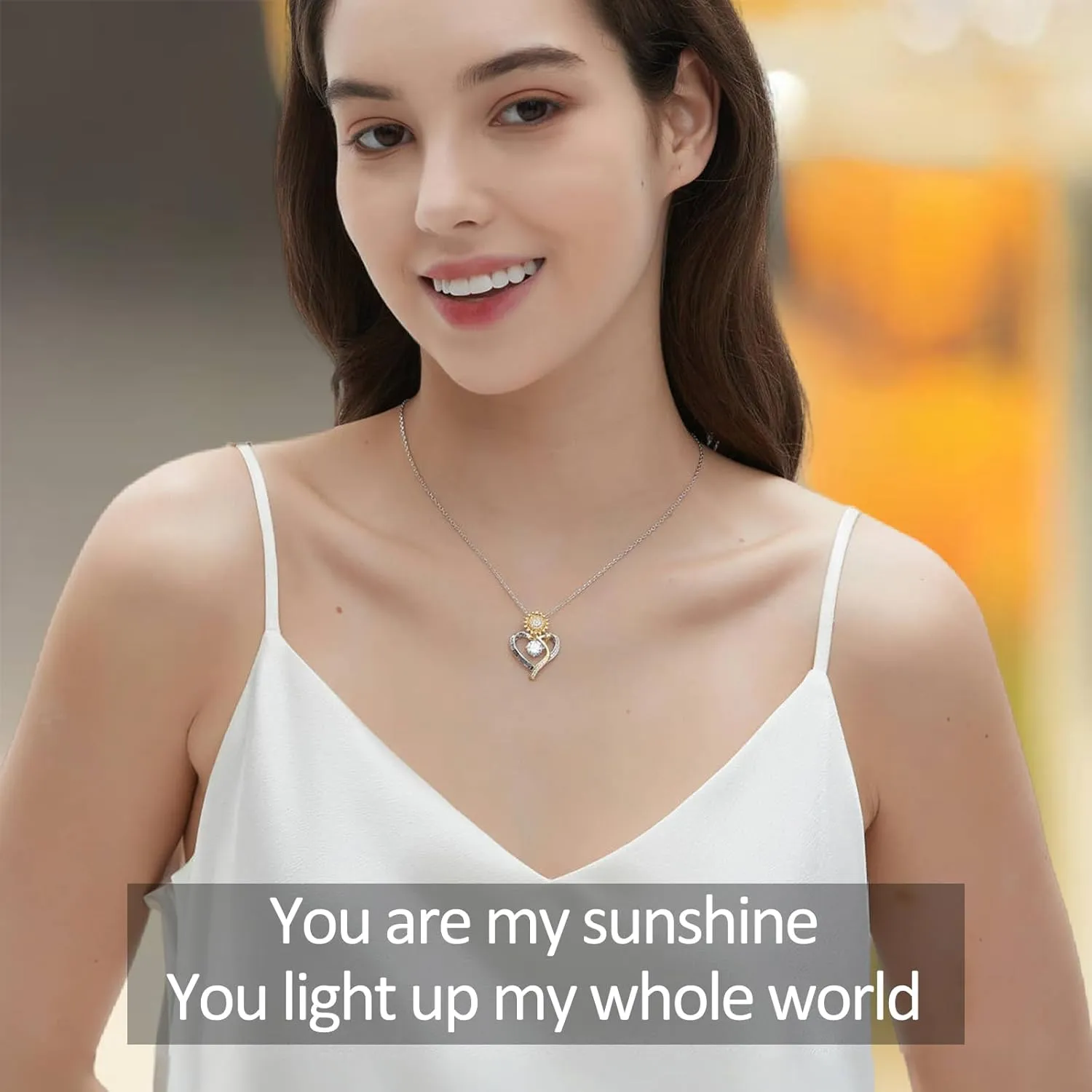 Sunflower Necklaces for Women Wife Birthday Gift Ideas Wedding Anniversary Birthday Gifts for Women Gifts for Wife Sunflower Jewelry for Women Gifts for Her Girlfriend