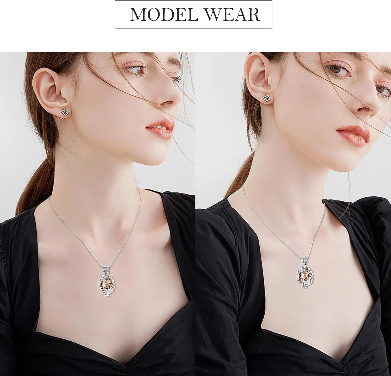 Teardrop Butterfly Urn Necklace for Ashes Cremation Jewelry for Women Men Stainless Steel Hollow Jar Memorial Necklaces Ash Holder for Human Pets Keepsake Jewelry for Loved Ones with Fill Tool