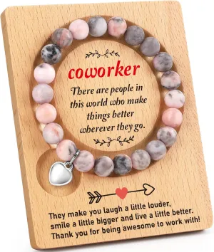 Thank You Gift for Coworker Women, Coworker Employee Appreciation Gifts, Coworker Birthday Leaving Going Away Retirement Farewell Coworkers Women Work Friendship Bracelets