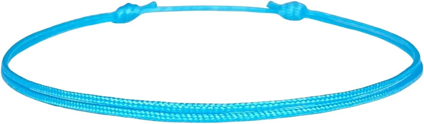 Thin Aquamarine Cord Bracelet for Men Women Teen Unisex Adult - Waterproof Nylon Surfer String Friendship Bracelets Summer Beach Accessories