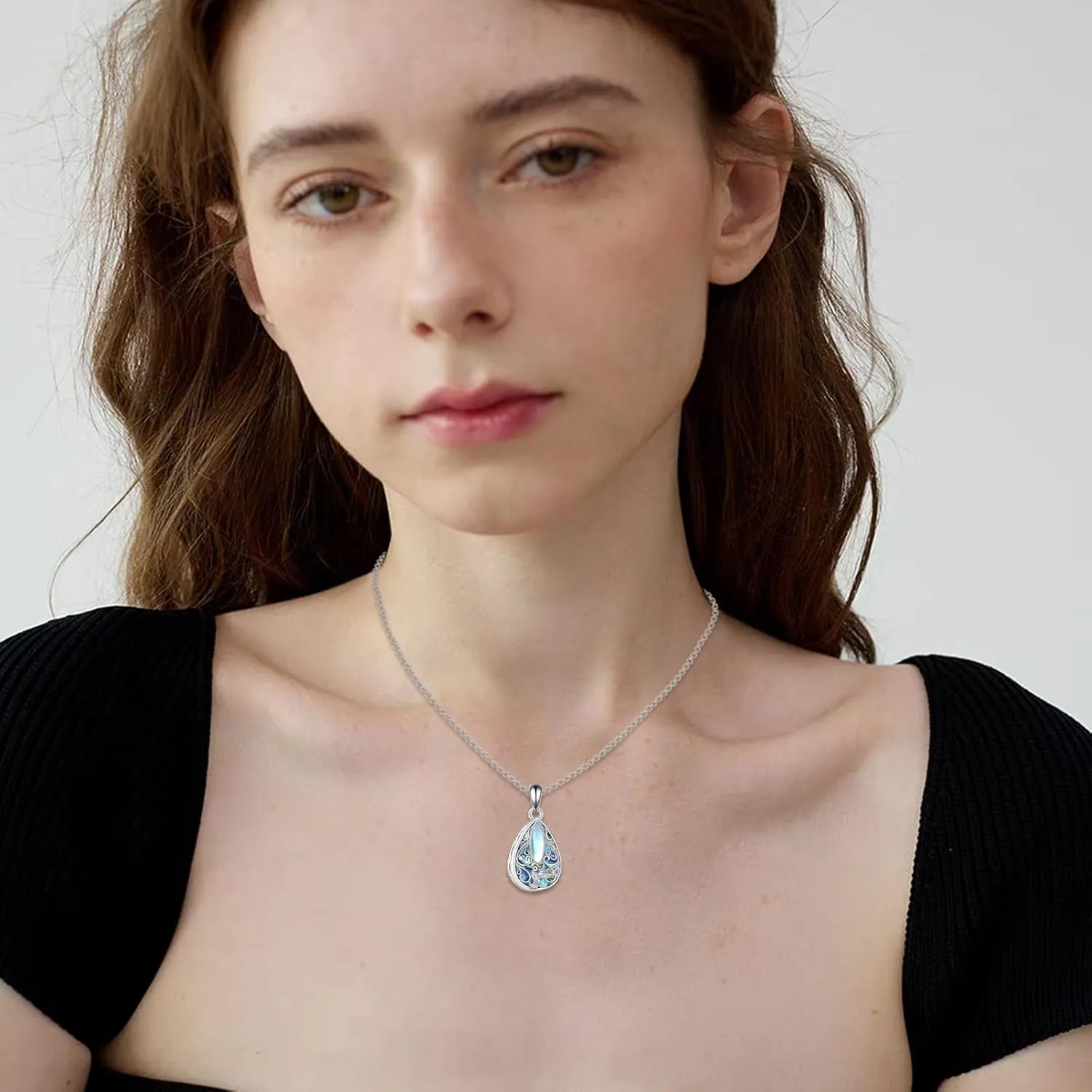 Tree of Life Urn Necklaces for Ashes 925 Sterling Silver Tree of Life Crystal Cremation Jewelry for Ashes Memory Jewelry for Women Men