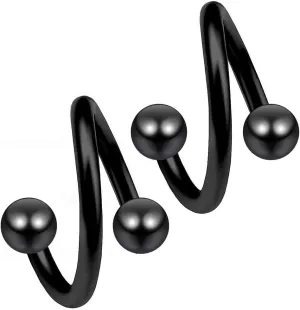 Twister Cartilage Barbell Eyebrow Spiral Belly Button Ring Helix Twist Daith Navel Hood Earring Hoop Tragus