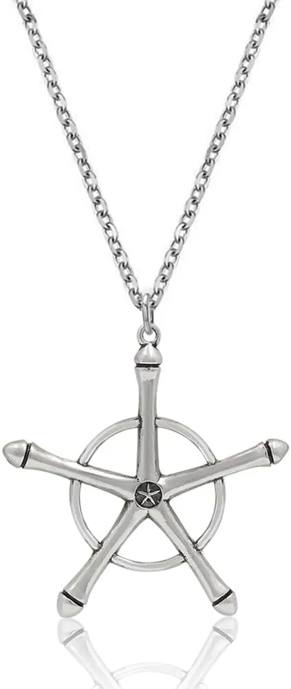 Uryuu Quincy Cross Necklace - Ichigo Zangetsu Charm Soul Reaper License Keychain - Anime Gift for Men Women