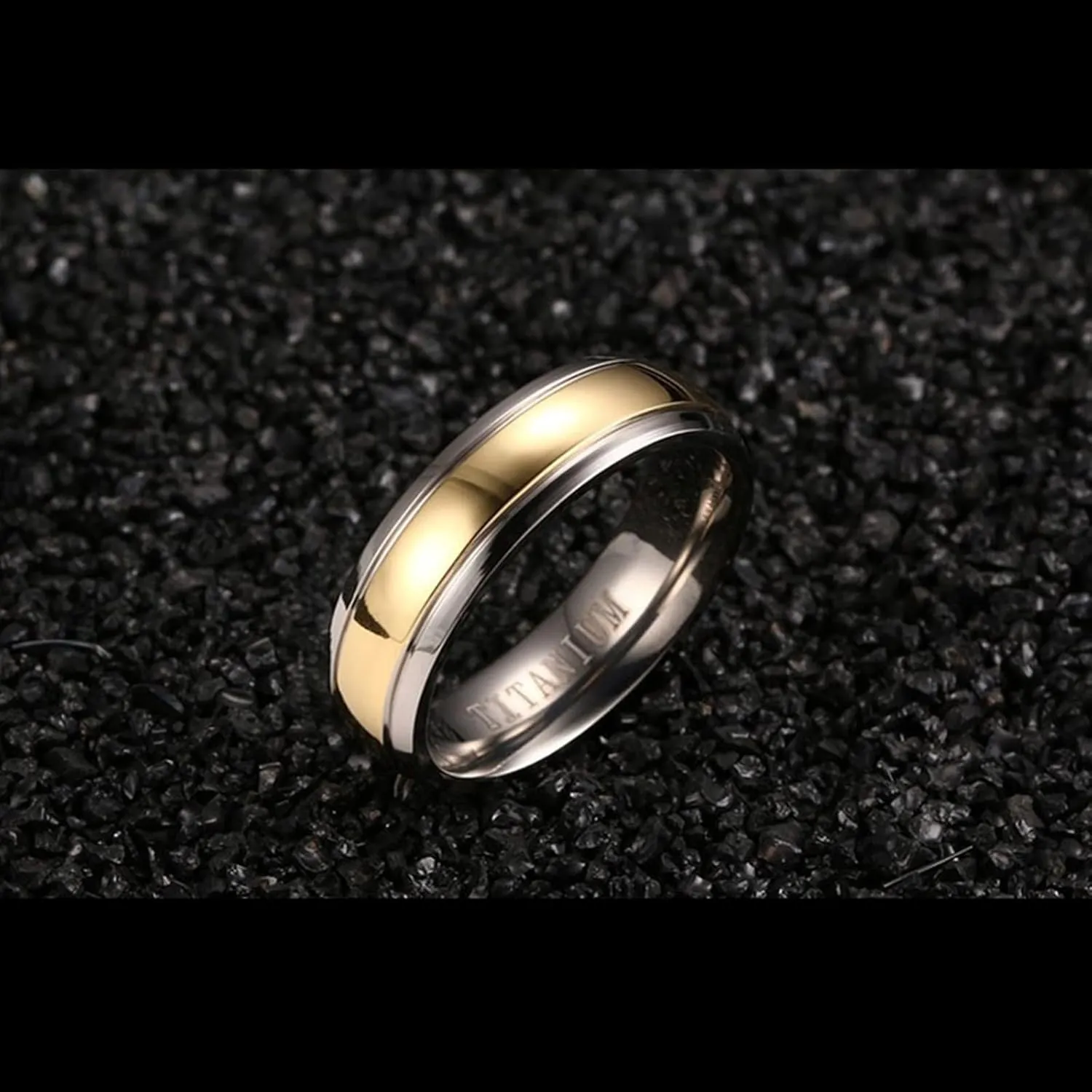 Wedding Band Sets for Couples Titanium, Matching Engagement Rings for Couples Personalized Silver Gold Ring 6MM Size 6-12