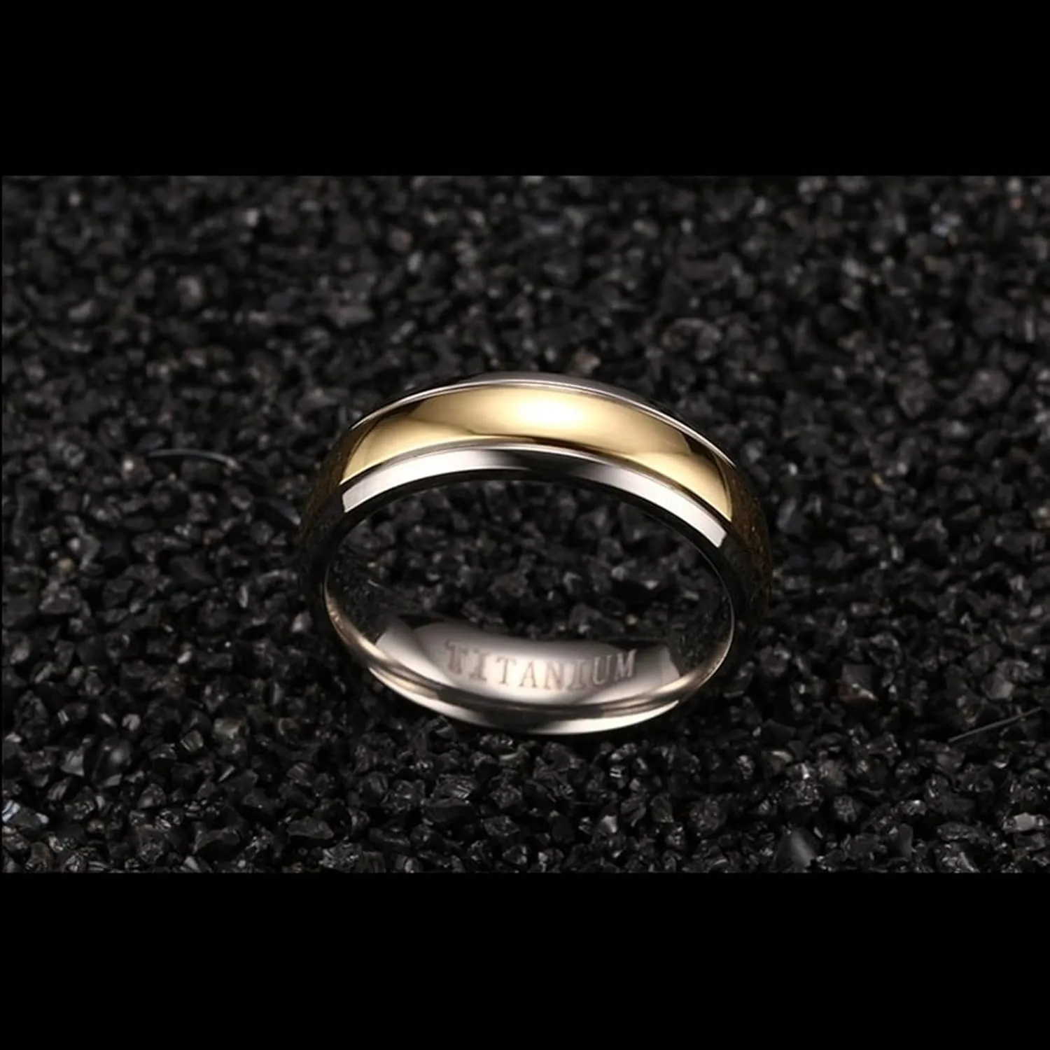 Wedding Band Sets for Couples Titanium, Matching Engagement Rings for Couples Personalized Silver Gold Ring 6MM Size 6-12