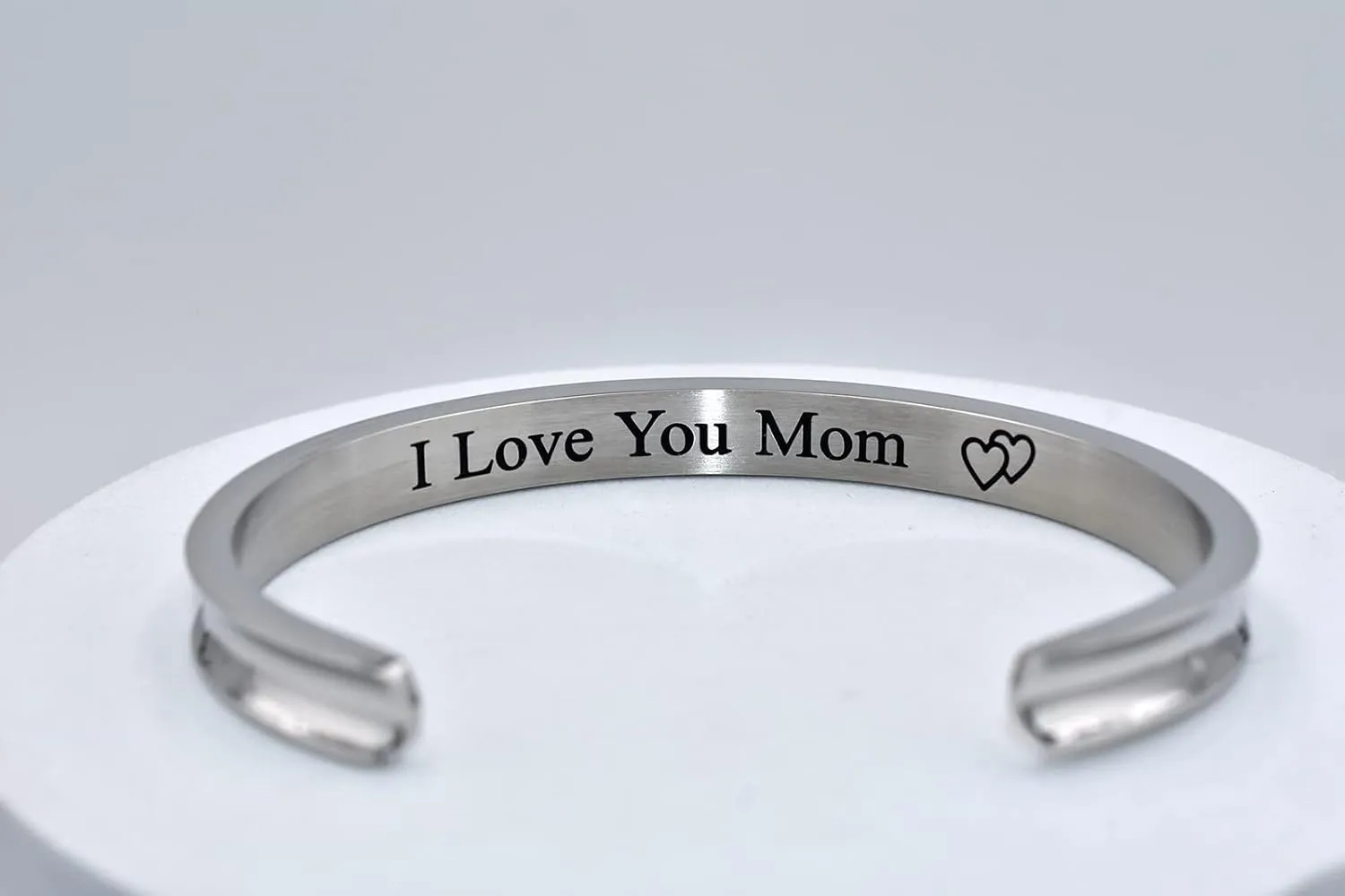 Womens Inspirational Cuff Bracelets, Stainless Steel Bangle Bracelet, Inspire Jewelry Gift for Her Birthday Graduation Back to School BBF Bracelet