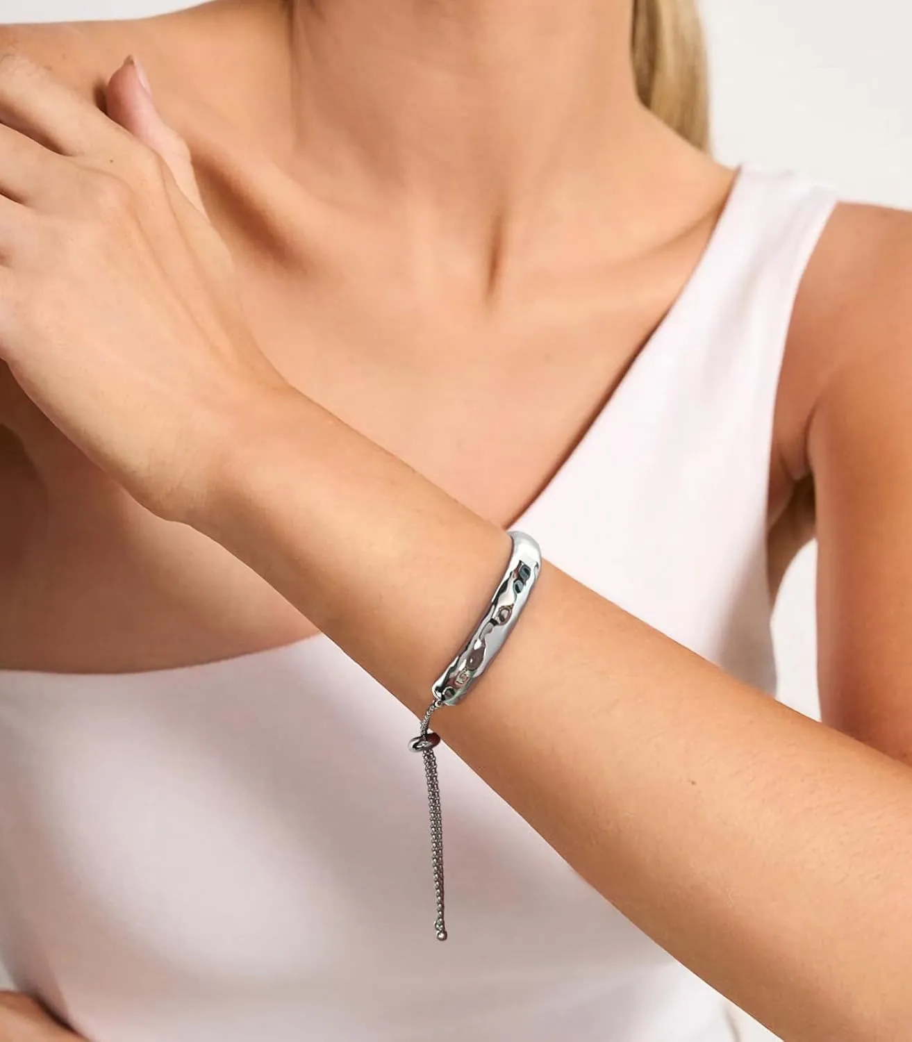 WOWORAMA Adjustable Slider Bracelets for Women Bar Friendship Bangle Bracelet for Women Gold/White Gold/Rose Gold Bolo Bracelet
