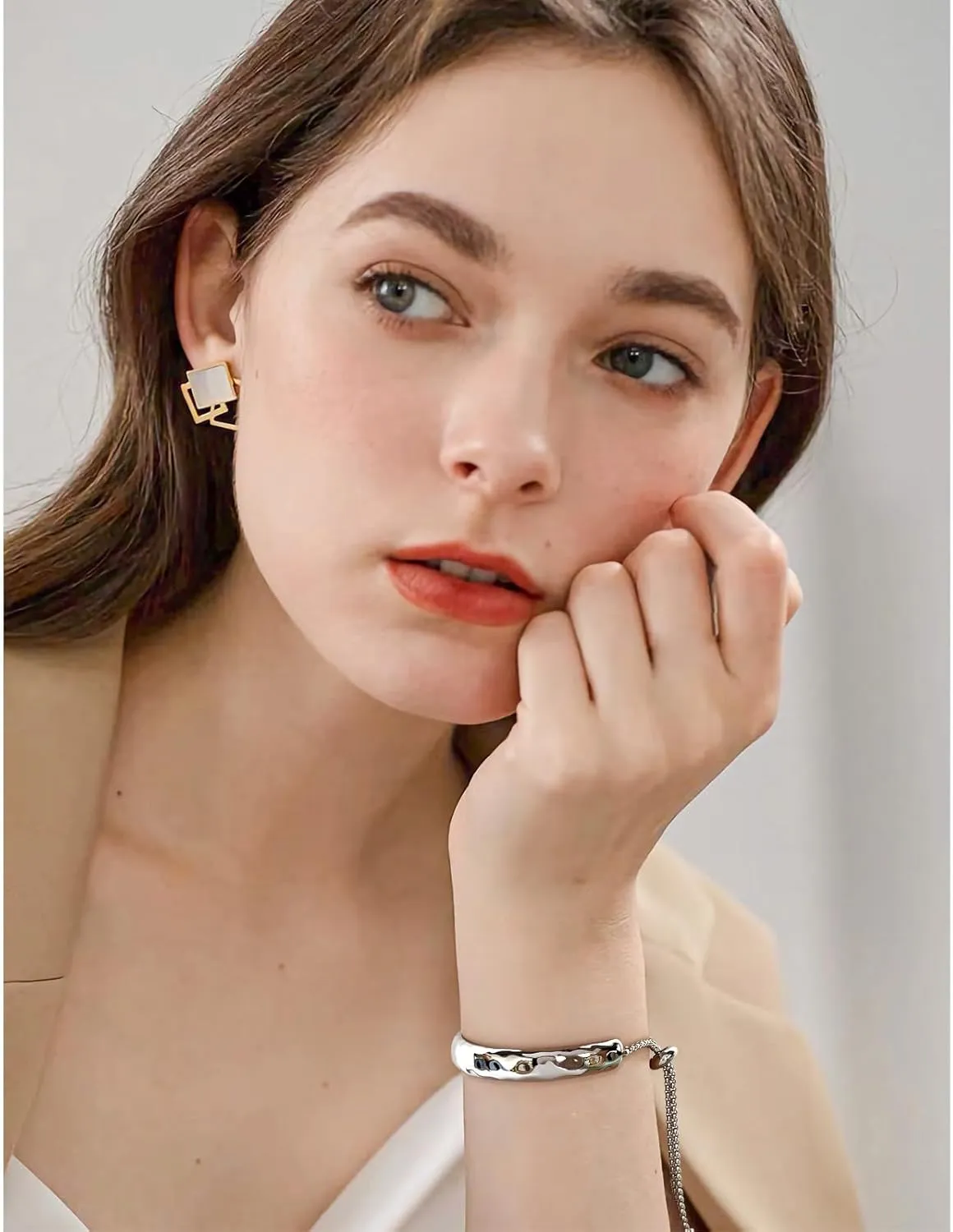 WOWORAMA Adjustable Slider Bracelets for Women Bar Friendship Bangle Bracelet for Women Gold/White Gold/Rose Gold Bolo Bracelet