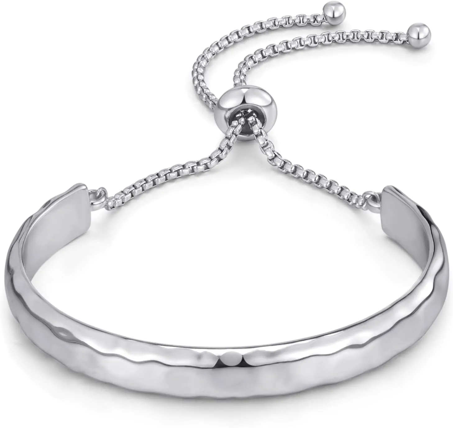 WOWORAMA Adjustable Slider Bracelets for Women Bar Friendship Bangle Bracelet for Women Gold/White Gold/Rose Gold Bolo Bracelet