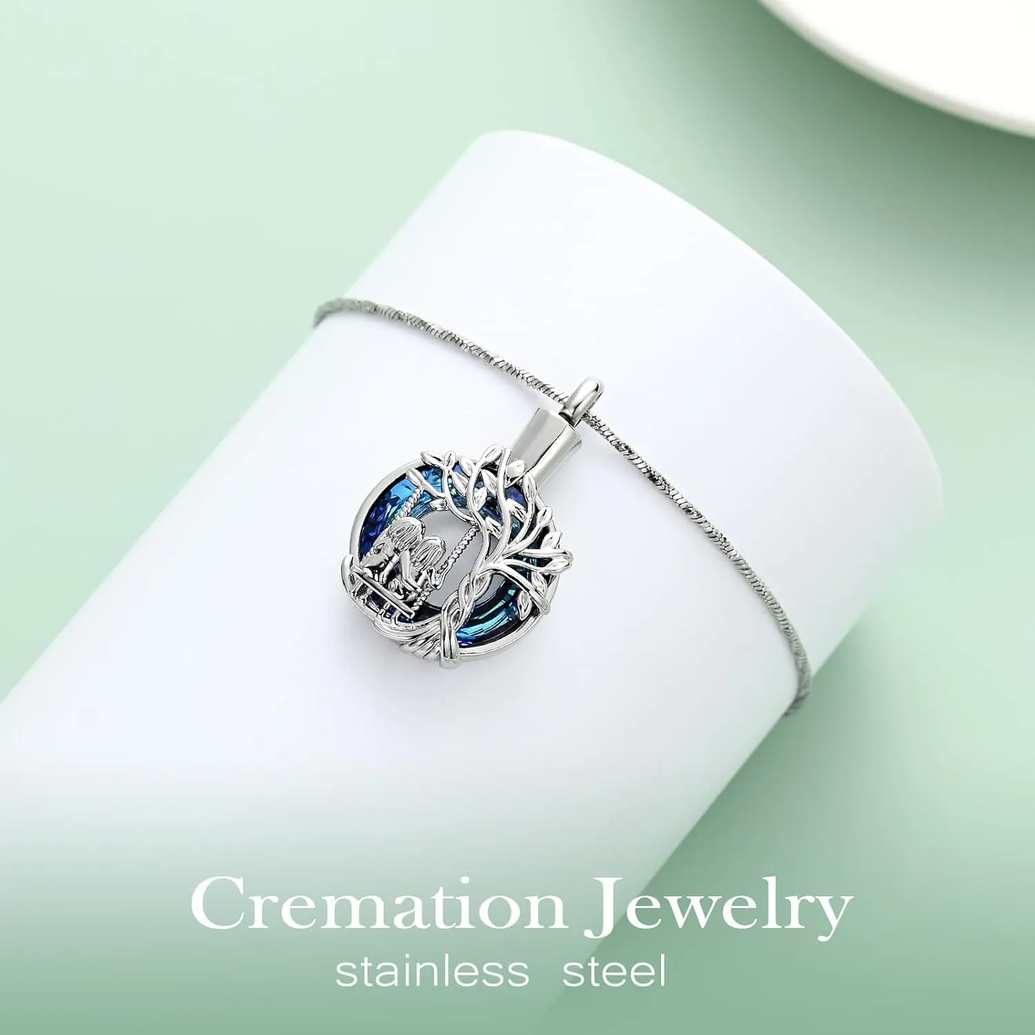 Yinplsmemory Cremation Jewelry for Ashes for Sister Tree of Life Urn Necklace for Ashes for Women Ashes Keepsake Jewelry