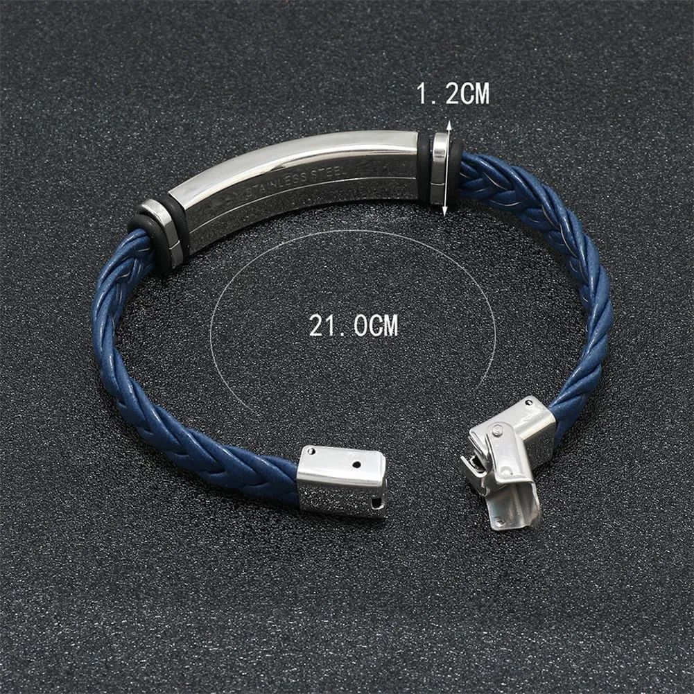 ZKXXJ Yeshua Bracelet Jesus in Hebrew Prayer Leather Bracelets for Men Women Jewish Christian Messianic Blessing Wristband Yeshua Hebrew Talisman Jewelry Gift for Him Her