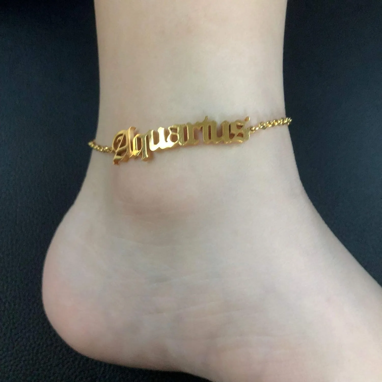 Zodiac Sign Anklet for Women, 12 Constellation Ankle Bracelets Gold Silver Horoscope Anklet Adjustable Foot Chain Dainty Brithday Gifts